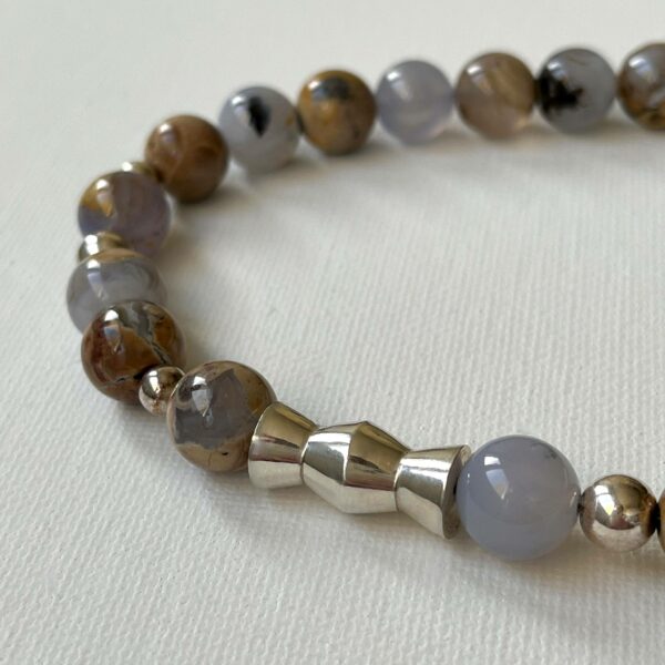 Collier OCRE et AIR calcédoine