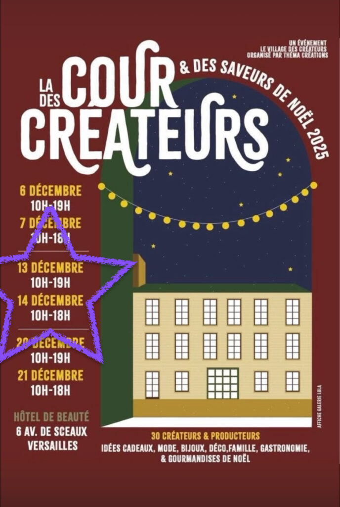 Esther-Hamerla-bijoutière-expo-noel Yvelines versailles velizy sèvres jouy viroflay ville d avray